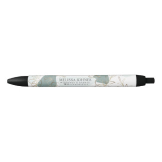 Noir Stylo à encres personnalisées Élégantes et vert mo
