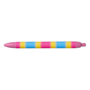 Noir Stylo à large rayure drapeau pansexuel
