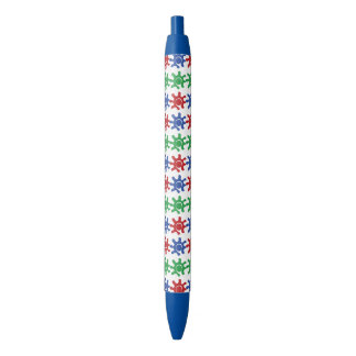 Noir Stylo à motif abstrait étrange