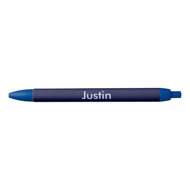 Noir Stylo à personnaliser avec texte craquelé bleu fon (Devant)