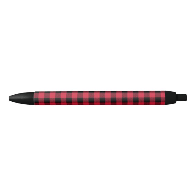 Noir Stylo à plumes rouges et noires (Devant)