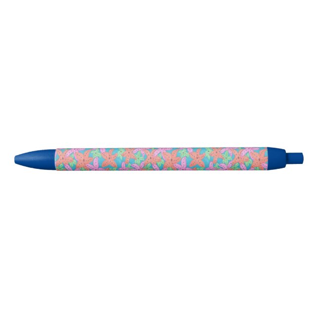 Noir Stylo à poisson étoilé tropical (Devant)