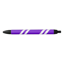 Noir Stylo à rayures violettes et blanches