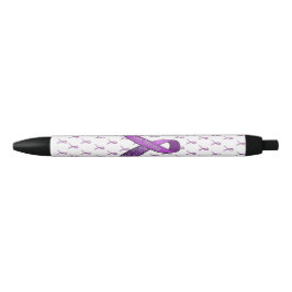 Noir Stylo à rubans de sensibilisation à la fibromyalgi