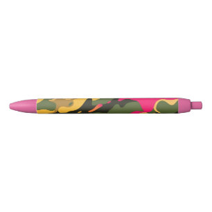 Noir Stylo Abstrait Camo