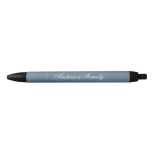 Noir Stylo Affaires Monogramme Personnalisé Bleu Modern