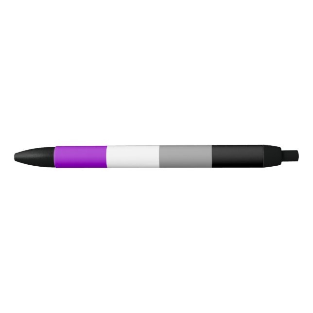 Noir Stylo asexuel de drapeau (Devant)