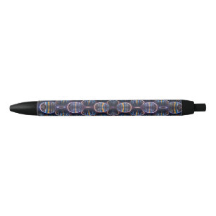 Noir Stylo avec design Futuriste Honeycomb