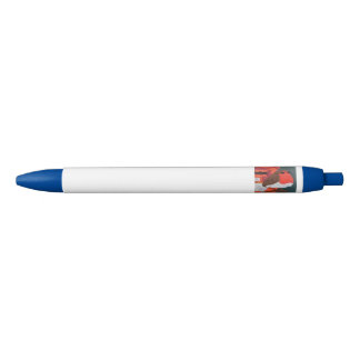 Noir Stylo bleu à garniture pointillée Robin