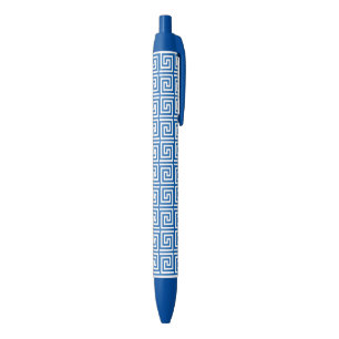 Noir Stylo bleu et blanc principal grec de motif