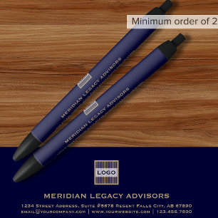 Noir Stylo bleu marine personnalisé