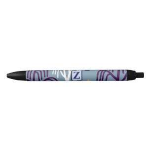 Noir Stylo bleu Motif de l'arbre de saule personnalisé