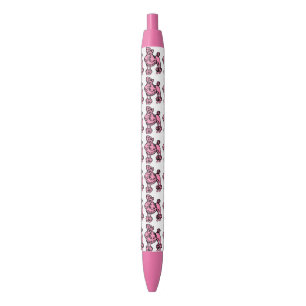 Noir Stylo Cadeau Rétro Rose Mignon Chien Caniche Franç
