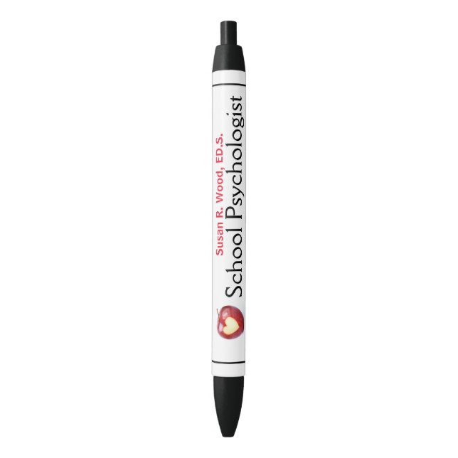 Noir Stylo classique nommé fait sur commande de (devant Vertical)