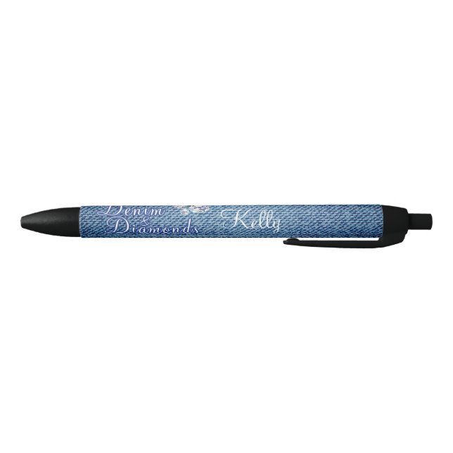 Noir Stylo de denim et de diamants (Bas)
