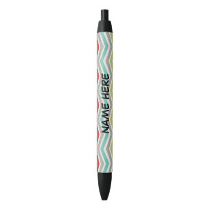 Noir Stylo de motif de zigzag