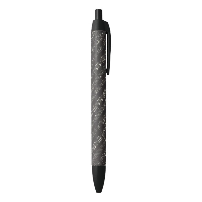 Noir Stylo de note de musique (Bas (Vertical))