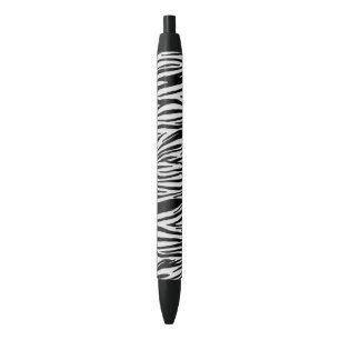 Noir Stylo de poster de animal de zèbre