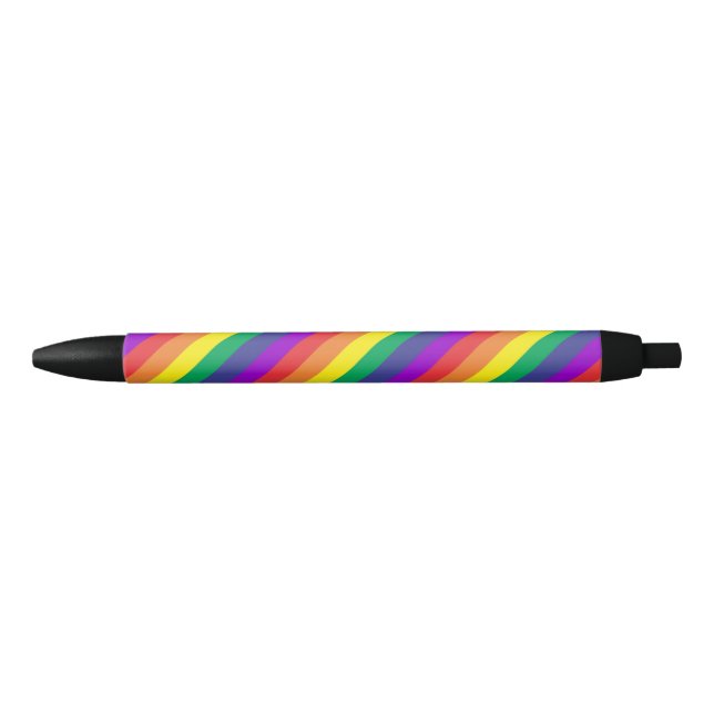 Noir Stylo de remous d'arc-en-ciel (Devant)