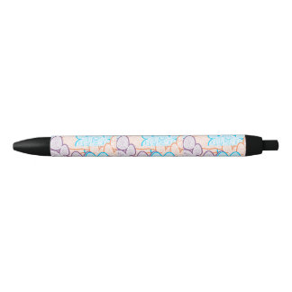 Noir Stylo d'encre couleur pattes illusion