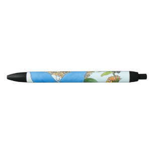 Noir Stylo d'encre de collage papillon mignon