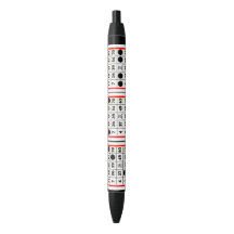 Stylo d'encre de la carte de bingo