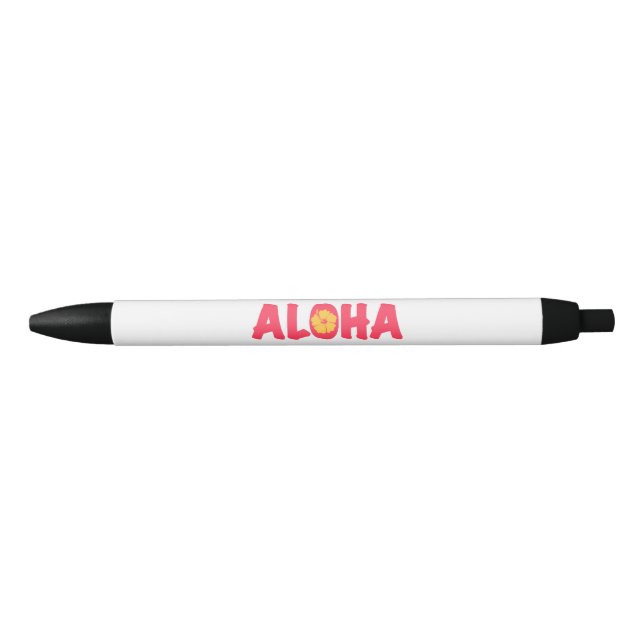 Noir Stylo d'encre noire Aloha (Devant)