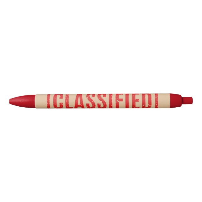 Noir Stylo d'encre noire classique estampé (Devant)