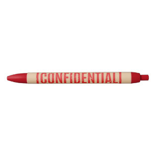 Noir Stylo d'encre noire confidentiel estampé