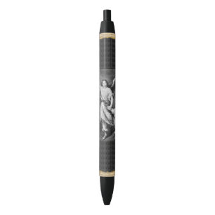 Noir Stylo D'Encre Noire Gardien Angel Et Enfant