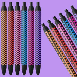 Noir Stylo d'encre noire Motif coloré