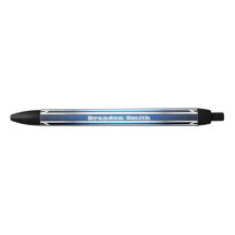 Stylo d'encre texturé en métal d'argent bleu