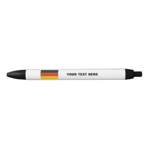 Noir Stylo drapeau allemand avec texte promo personnali