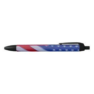 Noir stylo drapeau américain