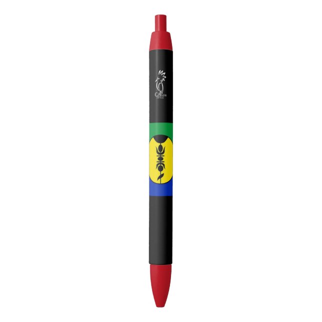 Noir Stylo Drapeau Kanaky. (devant Vertical)