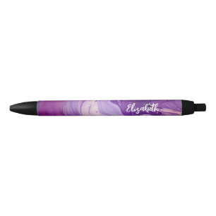 Noir Stylo Élégant Personnalisé En Encre Violette
