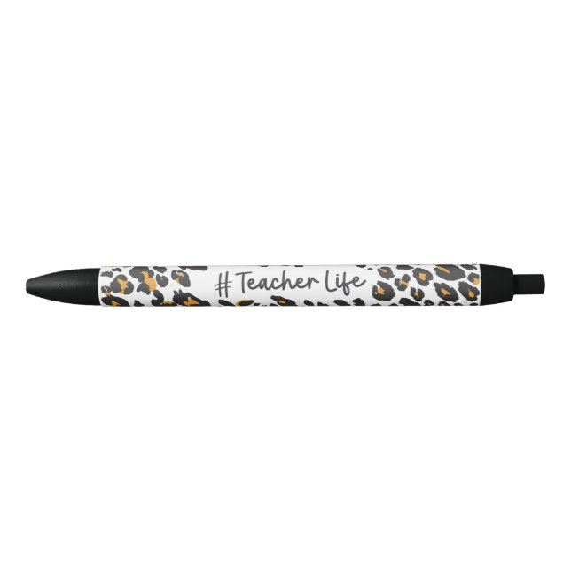 Noir Stylo Empreinte de léopard Maître (Devant)