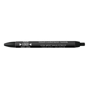Noir Stylo Entreprise Personnalisé Avec Logo