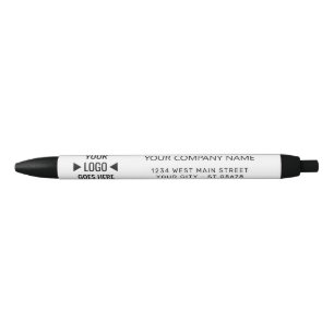 Noir Stylo Entreprise Personnalisé Avec Logo