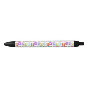 Noir Stylo et stylo d'école Joyeux Noël Anniversaire
