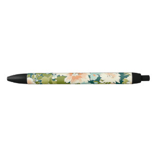 Noir Stylo floral BloomInk