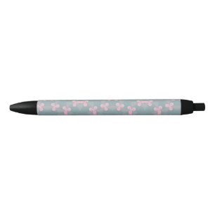Noir Stylo floral rose mignon pour l'écriture Artiste