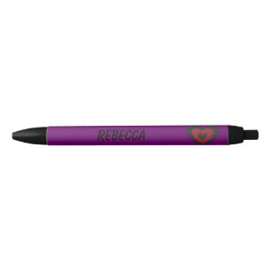 Noir Stylo Gothique Fondu Amour Coeur Personnalisé