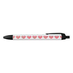 Noir Stylo Little Red Hearts