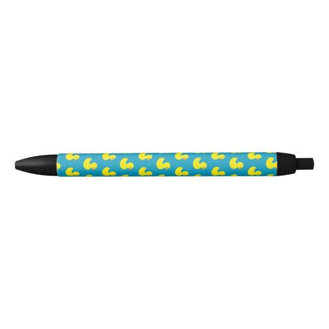 Noir Stylo mignon en caoutchouc de motif (Devant)