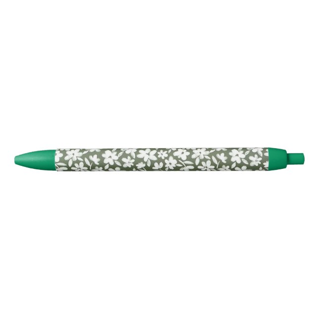 Noir Stylo mon jardin vert olive (Devant)