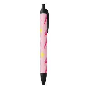 Noir Stylo Motif de foudre rose pour l'écriture quotidi