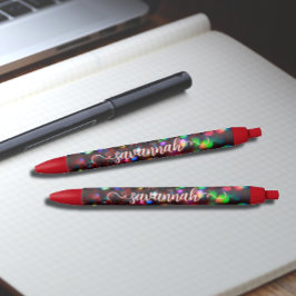 Noir Stylo mousseux rouge foncé