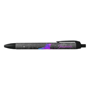 Noir Stylo noir/pourpre nommé fait sur commande de