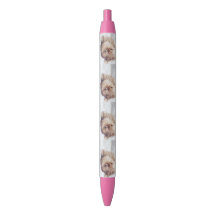 Stylo orange d'encre de chiot de Shih Tzu de foie